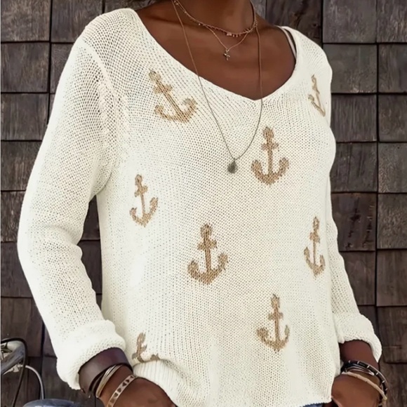 Wooden Ships Sweaters - ✨Wooden Ships Sweater With Anchors Size S/M